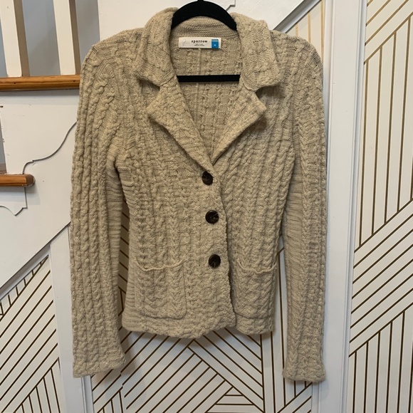 Anthropologie Sweaters - Anthropologie Sparrow Wool Cardigan - Cream